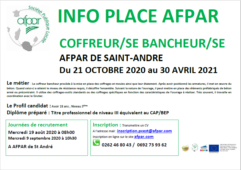 Formation de COFFREUR/SE BANCHEUR/SE à l’AFPAR de Saint-André