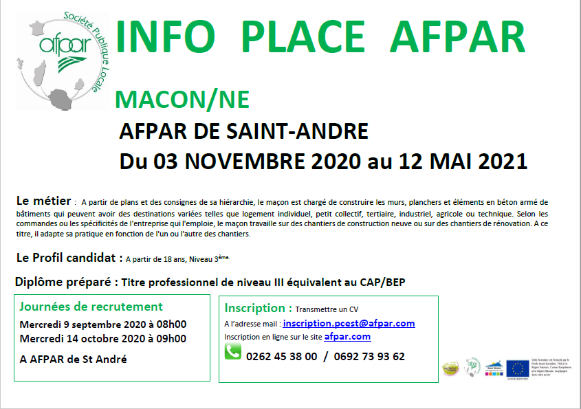 Formation de MACON/NE à l’AFPAR de Saint-André